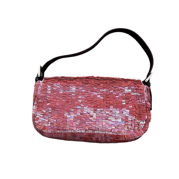 Vintage pink sequin baguette - Picture 3 of 7